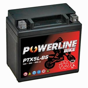 Powerline PTX5L-BS MOTORCYCLE BATTERY 12V 5AH