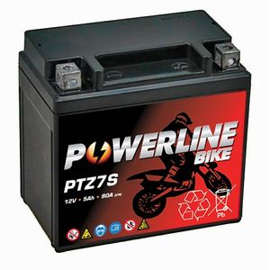 Powerline PTZ7S MOTORCYCLE BATTERY 12V 5AH