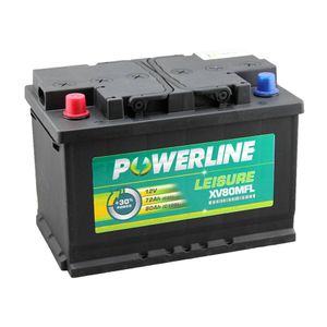 POWERLINE XV80MFL LEISURE BATTERY 12V (POSITIVE FRONT LEFT)