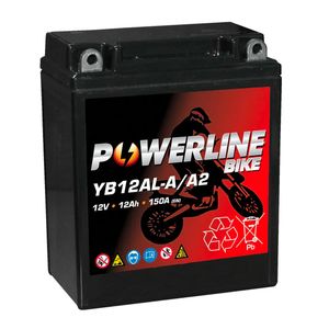 Powerline YB12AL-A AGM MOTORCYCLE BATTERY 12V 12AH YB12AL-A2