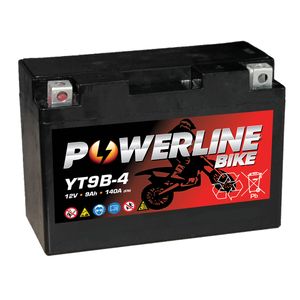 POWERLINE YT9B-4 MOTORCYCLE BATTERY 12V 9AH YT9B4