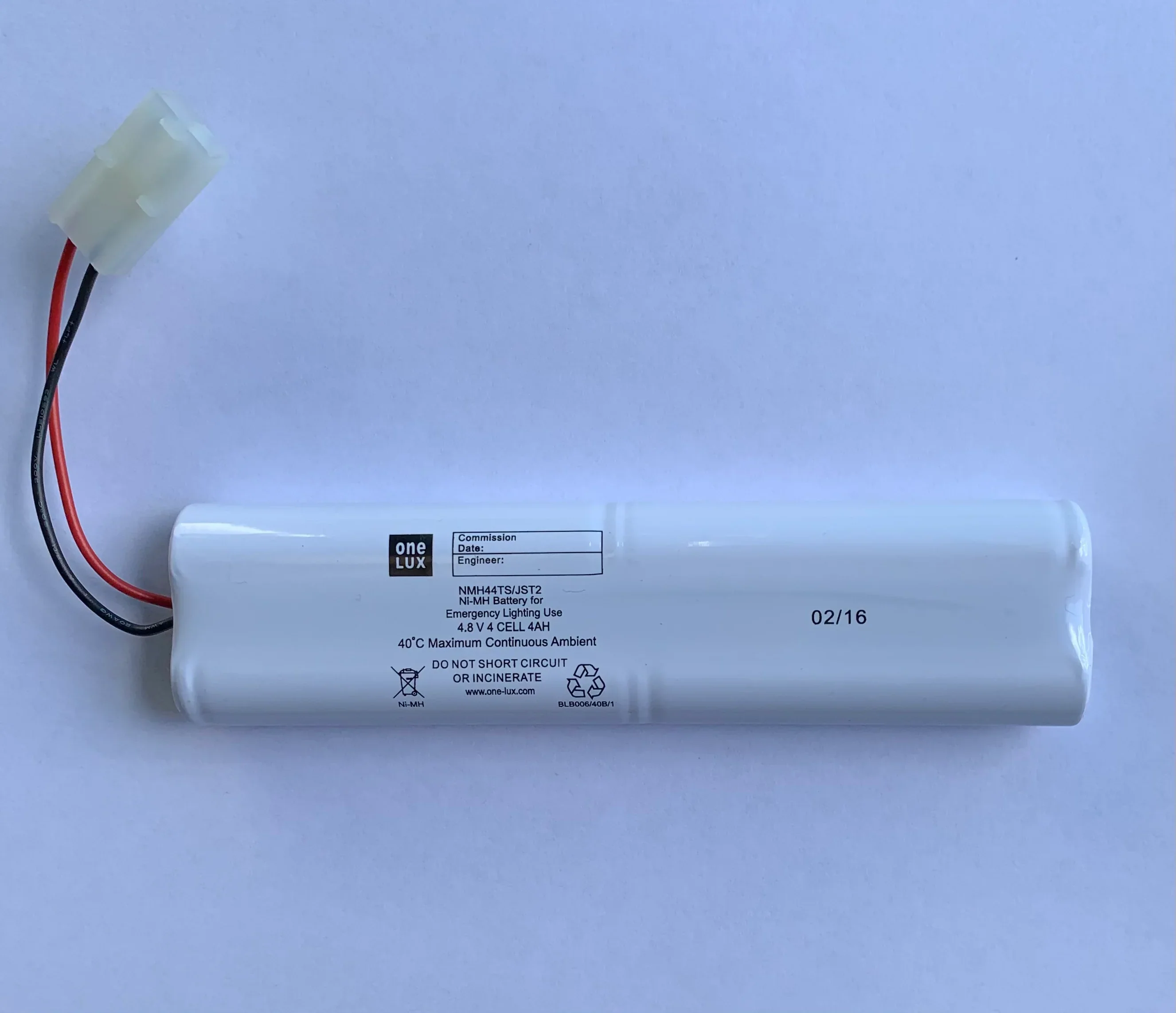 Same as  NMH44TS/JST2 4.8V 4Ah Ni-MH 2+2 JST Connector