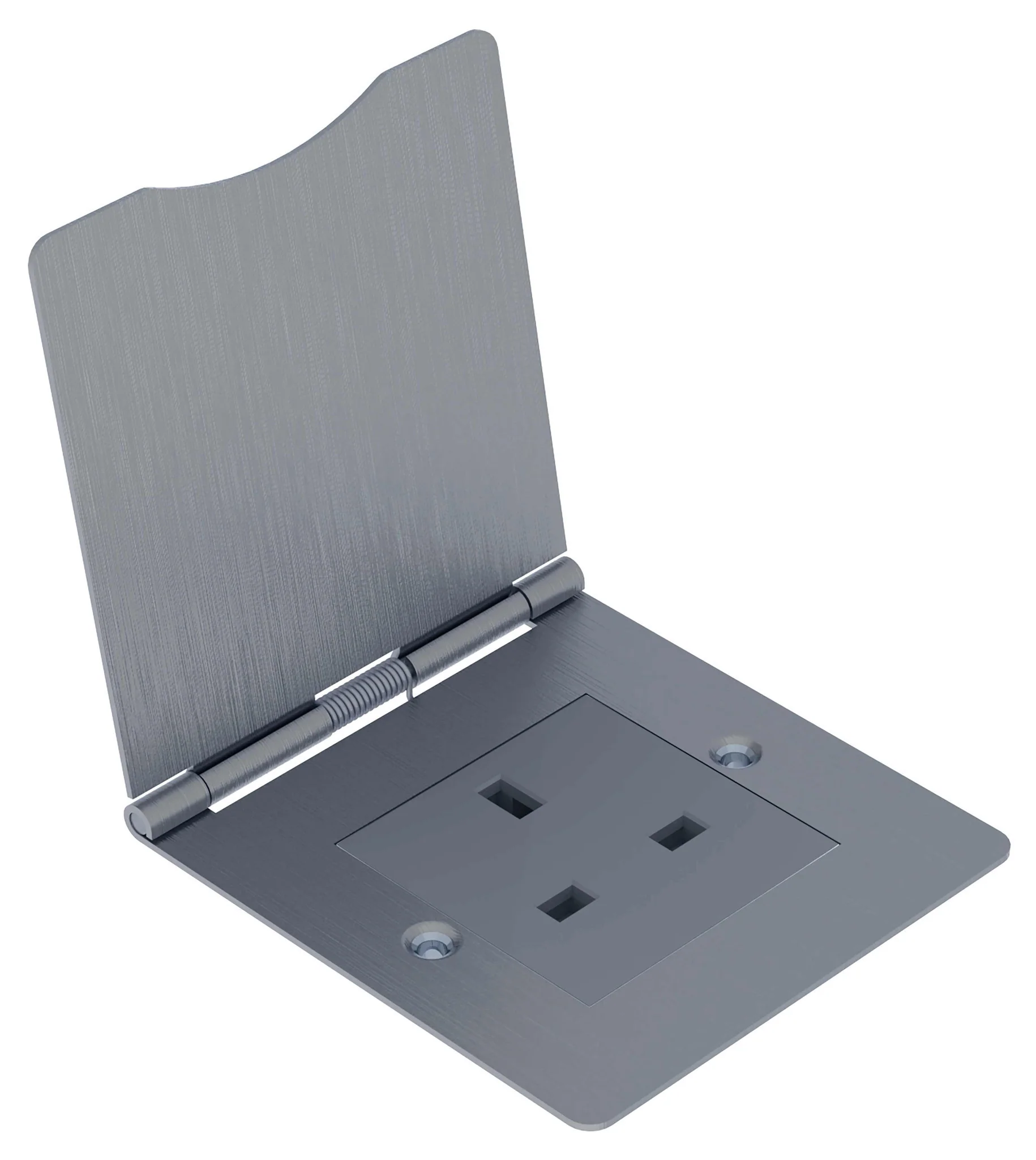BG SBS23G/FR Brushed Steel 13A 1 Gang Unswitched Floor Socket - DISCONTINUED