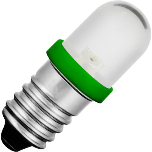 Schiefer E10 Single Led T85x28mm 130V 5mA AC/DC Water Clear Green 20000h K Non-Dimmable - DISCONTINUED