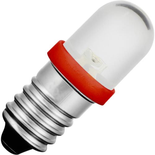 Schiefer E10 Single Led T85x28mm 130V 5mA AC/DC Water Clear Red 20000h K Non-Dimmable - DISCONTINUED