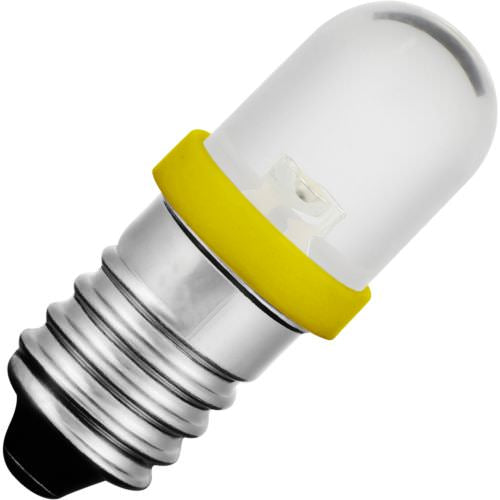Schiefer E10 Single Led T85x28mm 130V 5mA AC/DC Water Clear Yellow 20000h K Non-Dimmable - DISCONTINUED
