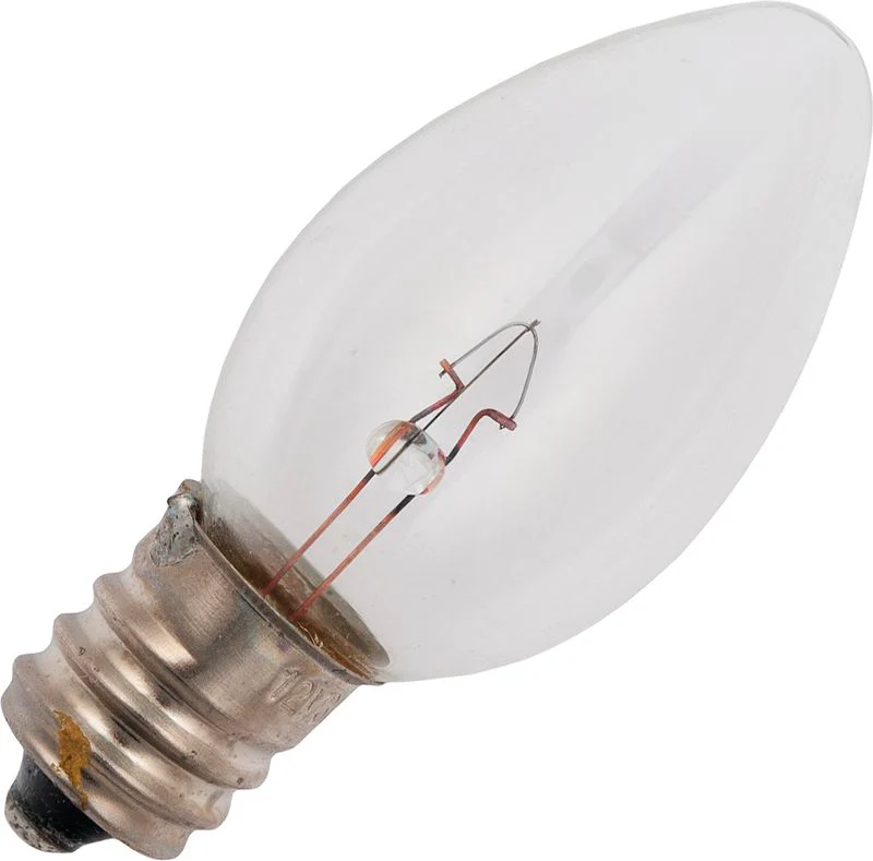 Schiefer E12 Candle C22x54mm 12V 3W C-2V 1500h Clear 2500K Dimmable - 122330800 - DISCONTINUED