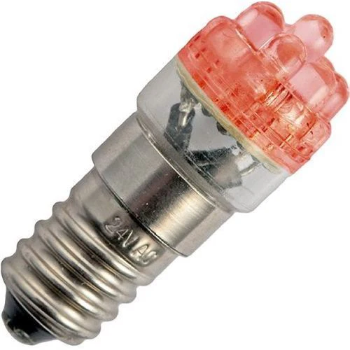 Schiefer E14 8x Single LED T18x45mm 220V 10mA AC Red 25000h K Non-Dimmable - 024220082