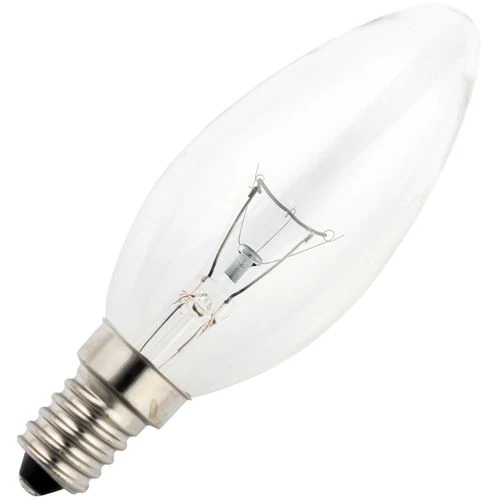Schiefer E14 Candle C35x100mm 235V 40W 3CC-9 RC 1500h Clear 2500K Dimmable - 149184000
