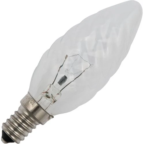 Schiefer E14 Twisted Candle C35x100mm 235V 15W C-5A RC 1000h Clear 2500K Dimmable - 149383800