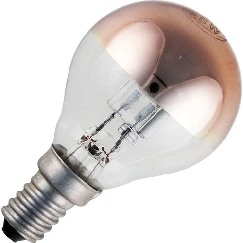 Schiefer Eco Halogen E14 Top Mirror G45x72mm 235V 28W 2000h Clear Gold 2800K Dimmable - 641454031
