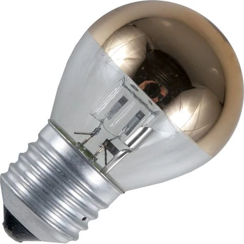 Schiefer Eco Halogen E27 Top Mirror G45x72mm 235V 20W 2000h Clear Gold 2800K Dimmable - 642754034