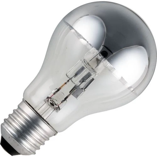 Schiefer Eco Halogen E27 Top Mirror GLS A60x105mm 235V 28W 2000h Clear Silver 2800K Dimmable - 646084055