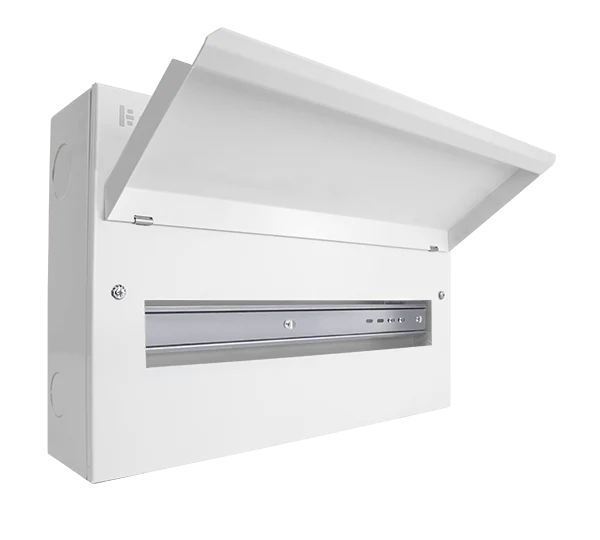 Scolmore CUEB18 Consumer Unit Unfurnished 18 Way Elucian Metal Consumer Unit Unpopulated