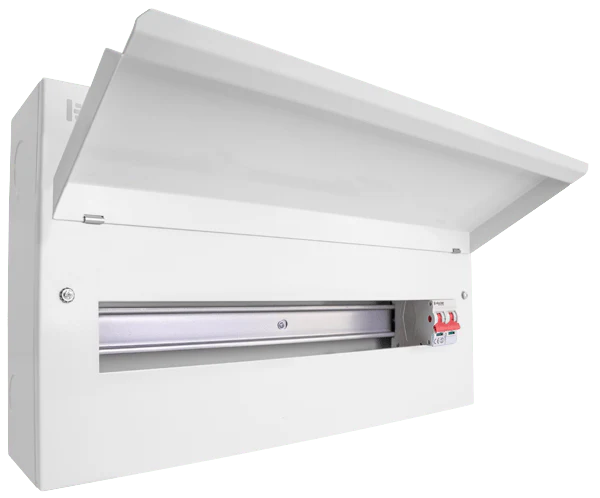 Scolmore CUEB22MS20 Consumer Unit Main Swtich 22 Way Metal Consumer Unit With 100a Mains Switch (20 Free Ways)