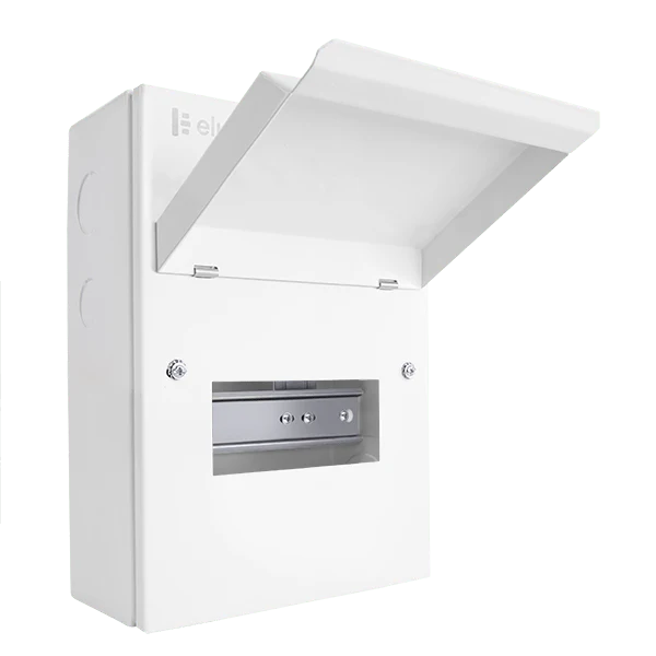 Scolmore CUEB6 Consumer Unit Unfurnished 6 Way Elucian Metal Consumer Unit Unpopulated