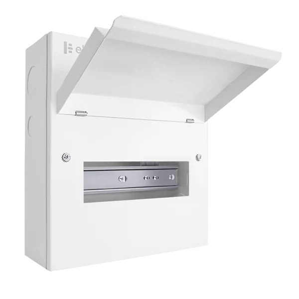Scolmore CUEB8 Consumer Unit Unfurnished 8 Way Elucian Metal Consumer Unit Unpopulated