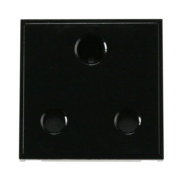 Scolmore MM033BK 15A Round Pin New Media Socket - Black