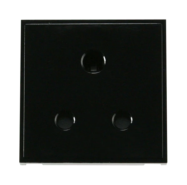 Scolmore MM038BK 5A Round Pin New Media Socket - Black