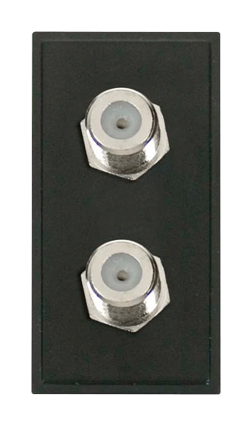 Scolmore MM406BK Twin Female Satellite Module (F to F Connection) - Black