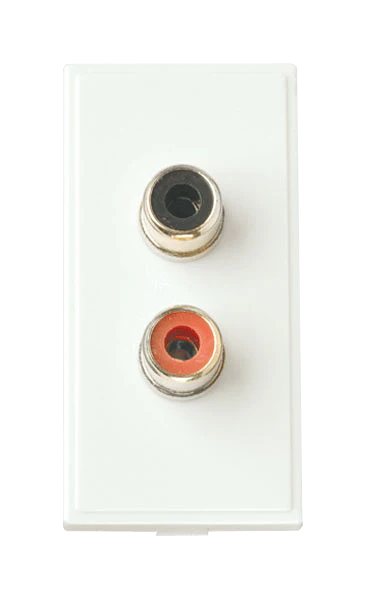 Scolmore MM490WH RCA/Phono X 2 Outlet - Polar White