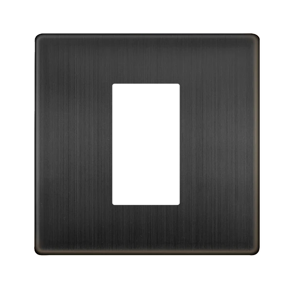 Scolmore SCP310BZ 1 GANG NEW MEDIA 1 APERTURE COVER PLATE - MATT BRONZE
