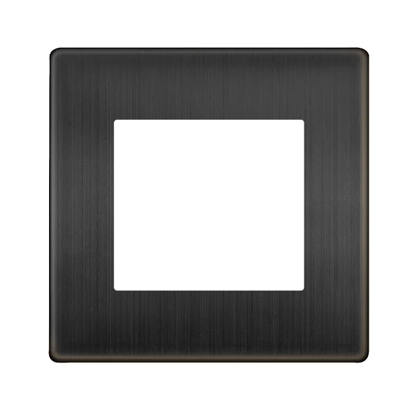 Scolmore SCP311BZ 1 GANG NEW MEDIA 2 APERTURE COVER PLATE - MATT BRONZE