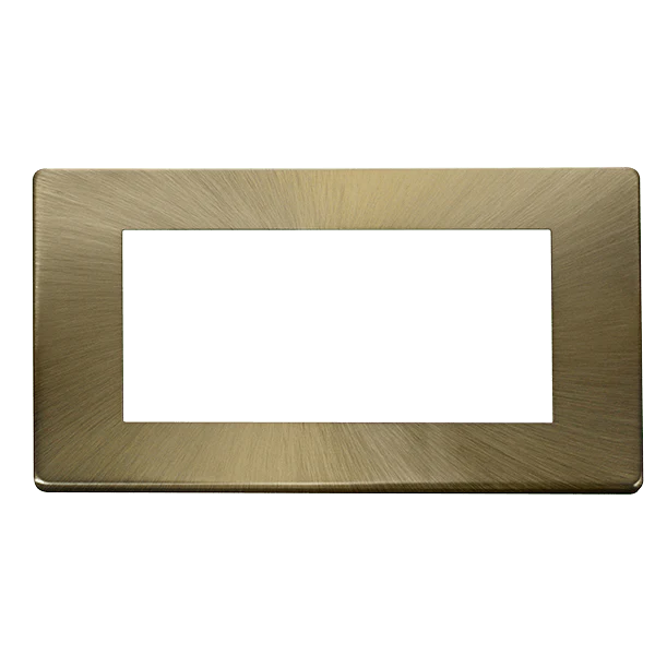Scolmore SCP312AB 2 GANG QUAD NEW MEDIA COVER PLATE