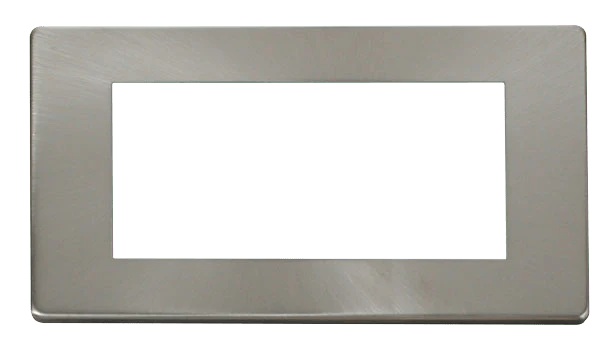 Scolmore SCP312BS 2 GANG QUAD NEW MEDIA COVER PLATE