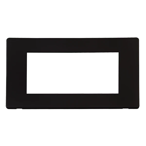 Scolmore SCP312MB 2 GANG QUAD NEW MEDIA COVER PLATE
