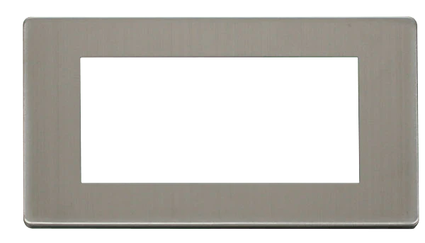 Scolmore SCP312SS 2 GANG QUAD NEW MEDIA COVER PLATE