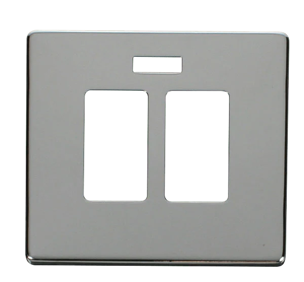 Scolmore SCP324CH 20A Sink & Bath Switch With Neon Cover Plate - Chrome