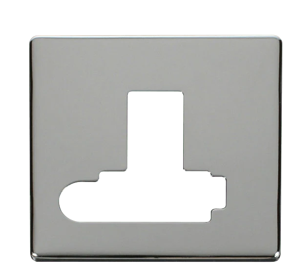 Scolmore SCP351CH Switched Conn. Unit With Flex Outlet (Lockable) Cover Plate - Chrome