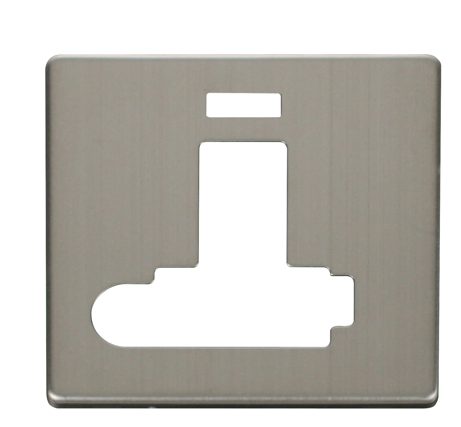 Scolmore SCP352SS Switched Conn. Unit With F/O & Neon (Lockable) Cover Plate - St. Steel