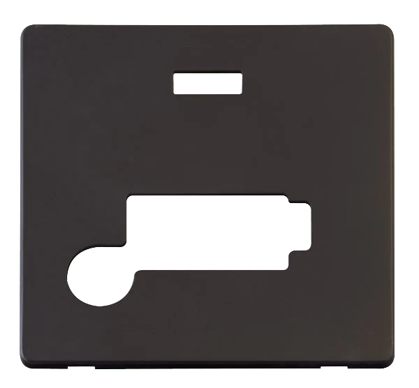 Scolmore SCP353BK Conn. Unit With Flex Outlet & Neon (Lockable) Cover Plate - Black