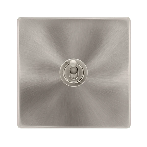 Scolmore SFBS421 10AX 1 GANG 2 WAY TOGGLE SWITCH - BRUSHED STEEL