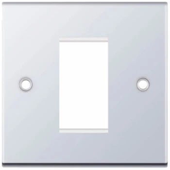 Selectric 5M Polished Chrome 1 Gang Euro Plate with Single Aperture