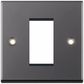 Selectric 7M-Pro Black Nickel 1 Gang Euro Plate with Single Aperture