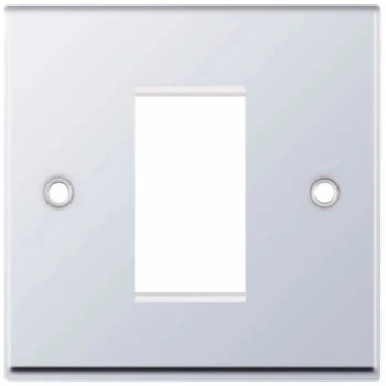 Selectric 7M-Pro Polished Chrome 1 Gang Euro Plate with Single Aperture