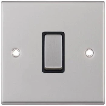 Selectric 7M-Pro Satin Chrome 1 Gang 10A Intermediate Switch with Black Insert