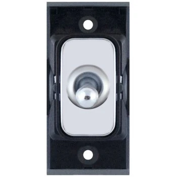 Selectric GRID360 Polished Chrome 10A 2 Way Toggle Switch Module with Black Insert