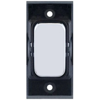 Selectric GRID360 Polished Chrome 20A 2 Way Switch Module with Black Insert