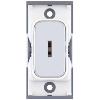Selectric GRID360 Polished Chrome 20A DP 1 Way Keyswitch Module with White Insert