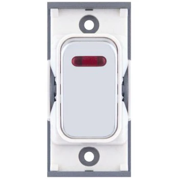 Selectric GRID360 Polished Chrome 20A DP Switch Module with Neon and White Insert