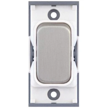 Selectric GRID360 Satin Chrome 20A DP Switch Module with White Insert