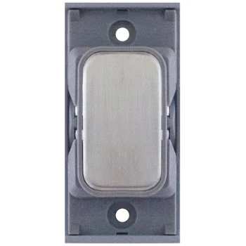 Selectric GRID360 Satin Chrome Blank Module with Grey Insert