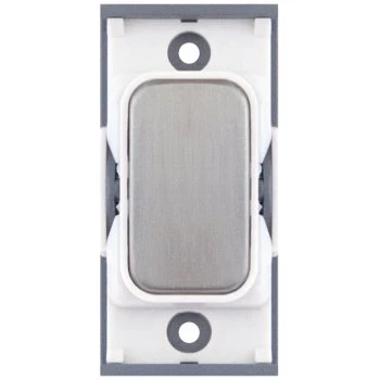 Selectric GRID360 Satin Chrome Blank Module with White Insert