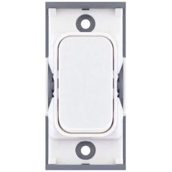 Selectric GRID360 White 10A Retractive Switch Module with White Insert