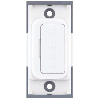 Selectric GRID360 White 13A Fused Connection Unit Module with White Insert
