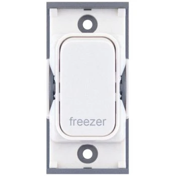 Selectric GRID360 White 20A DP Switch Module Marked ‘freezer’ with White Insert